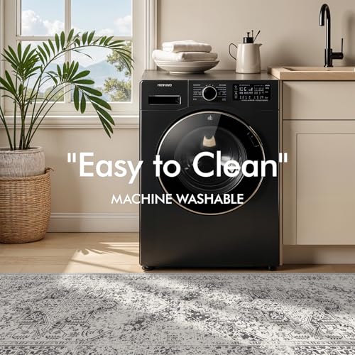 2x3 Washable Area Rug for Entryway (Distressed Grey / 2x3)