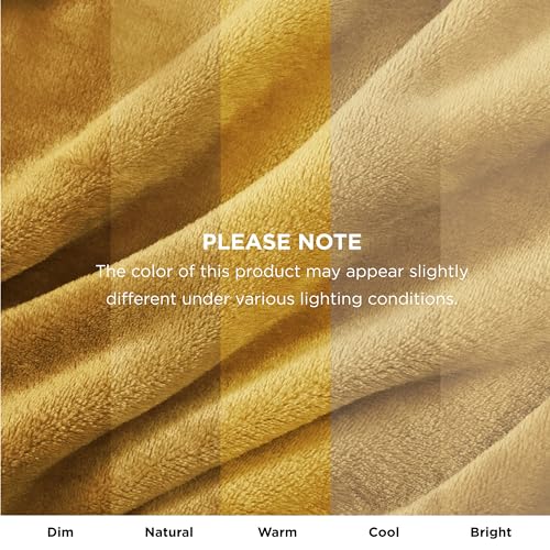 Fleece Blanket Queen Blanket Gold Yellow (Yellow Gold / Queen (90" X 90"))