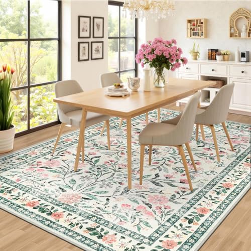 8x10 Area Rug Living Room (Green/Beige / 8' x 10' (Rectangular))
