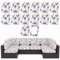 14Pcs Patio Cushion Covers (Vintage Flower / 14PCS)