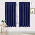 Wide Blackout Curtains for Bedroom Living Room 70 x 72 Inch Long Navy (Navy / 70"W x 72"L (Pack of 2))
