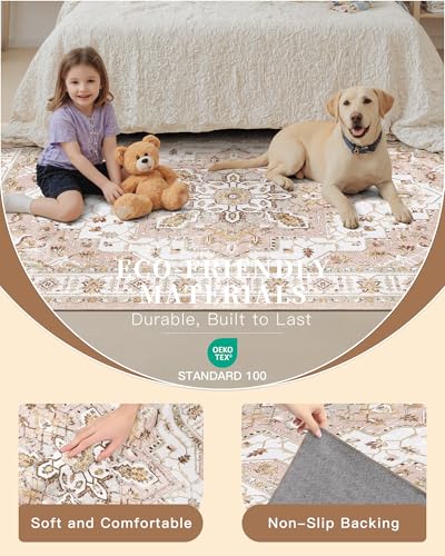 Washable Runner Rugs 2x12 Long for Hallway Kitchen Soft (Pink / 2' x 12' (Runner))
