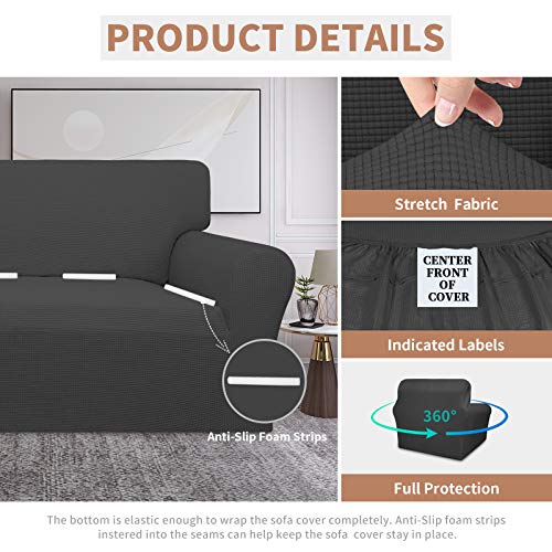 100% Waterproof Oversized Chair Couch Cover (Dark Gray / Oversized Chair)