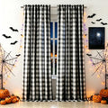 Black White Buffalo Plaid Checkered Curtain Panels 63 Inch Length (Black/White / 40"W x 63"L (Pack of 2))