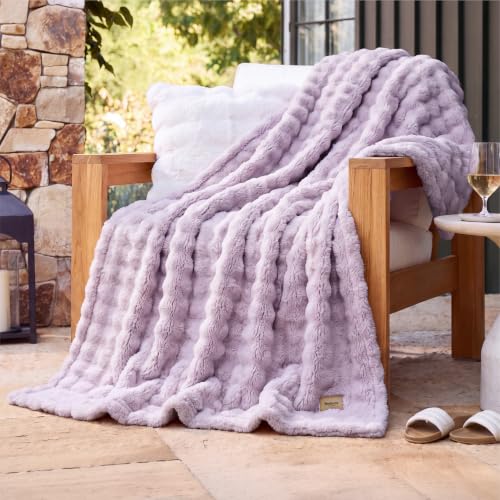 Cloud Bubble Throw Blanket (06 Light Purple / Throw (50" X 60"))