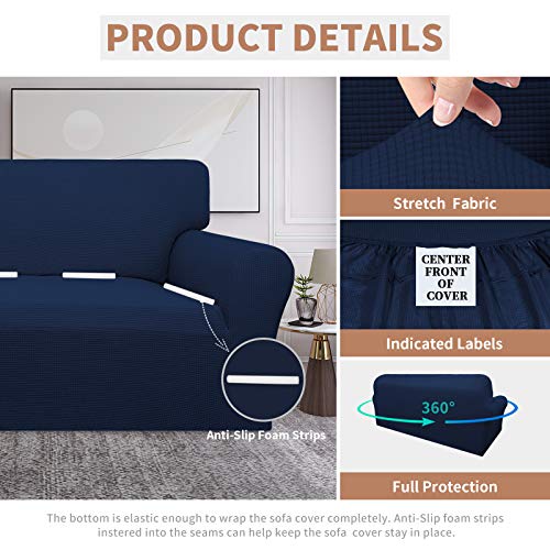 100% Waterproof Couch Cover (Navy / Oversized Sofa)