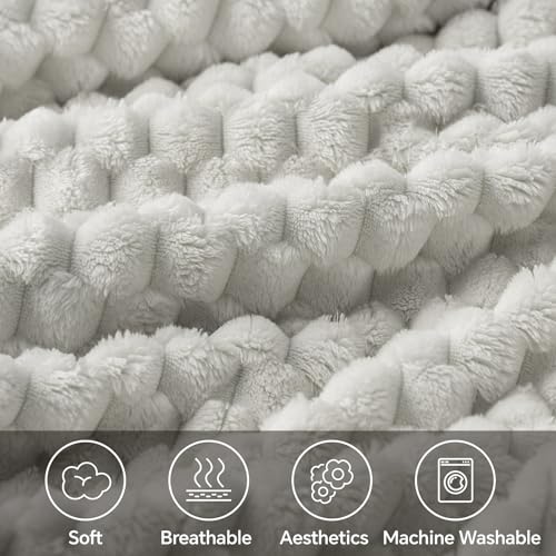 Light Grey Throw Blanket for Couch (Light Grey / Throw(50"x60"))