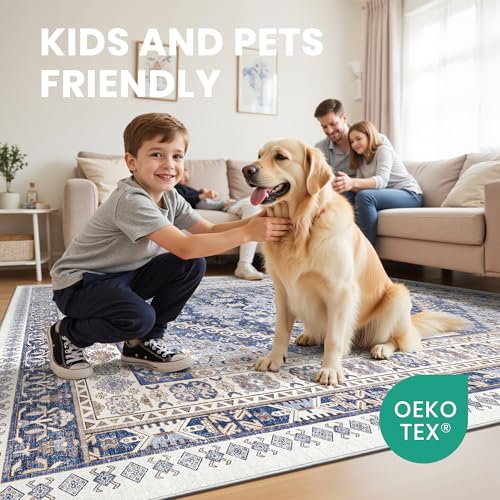 10x14 Area Rugs for Living Room (Blue/Beige / 10' x 14' (Rectangular))