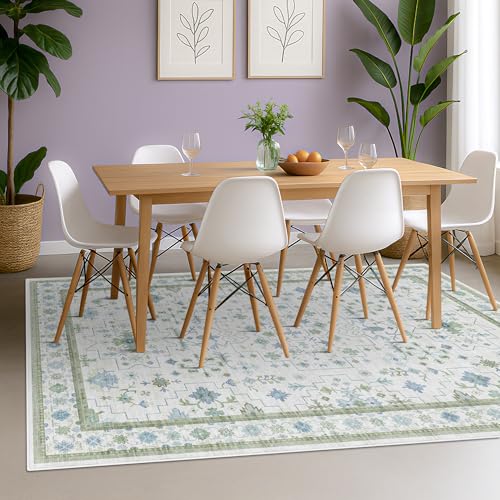 Cream Oushak 6x9 Bedroom Rug (6' x 9' (Rectangular) / Cream Green)