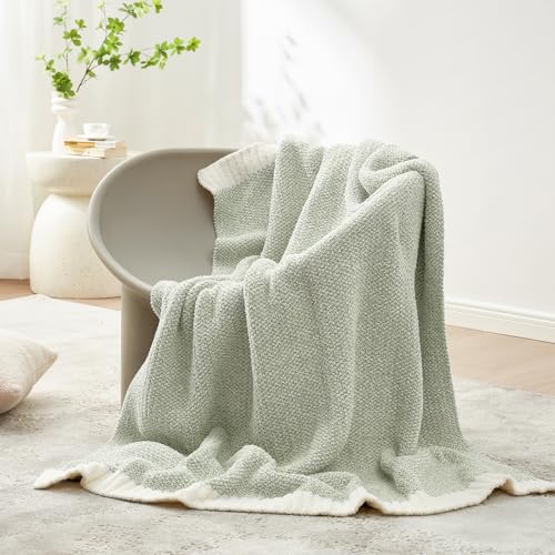 Heather Sage Green Throw Blanket for Couch (Sage Green / Throw (50"x60"))