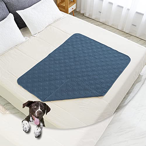 Waterproof Blanket Reversible Dog Bed Cover Pet Blanket for Furniture Bed Couch Sofa (40x50 Inch (Pack of 1) / Navyblue)