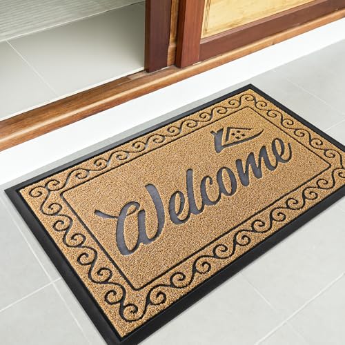 Welcome Mat Outdoor Indoor (Yellow / 36x24 Inch)