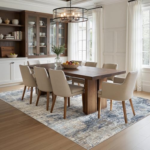 8x10 Area Rug Living Room Rugs (Denim Blue / 8' x 10' (Rectangular))