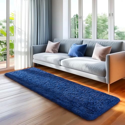 Blue Runner Rug for Hallway (6- Blue / 2' x 6' (Rectangular))