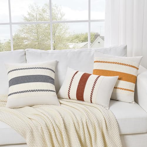 Set of 1 Mustard Yellow Fall Decorative Throw Pillow Cover 20x20 Inch for Couch Bed Sofa (20" x 20" (Pack of 1) / Mustard Yellow)