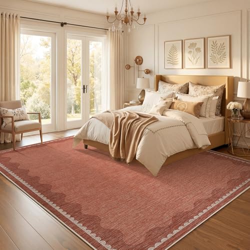 6x9 Red Area Rug (Jute Red / 6' x 9' (Rectangular))