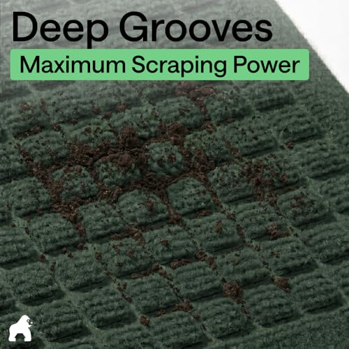 HydroABSORB Door Mat for Indoor Outdoor Use (Green / 47" X 35")