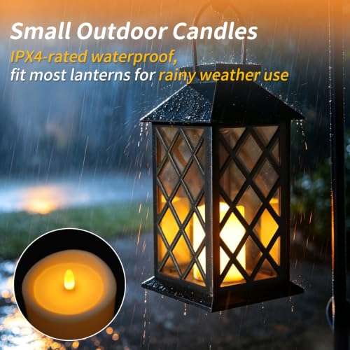 3"x3" Outdoor Waterproof Flameless LED Candles with Remote Timer