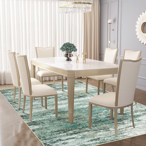 6x9 Area Rugs for Living Room (Green / 6' x 9' (Rectangular))