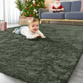 Area Rugs for Living Room Bedroom (4x5.9 Ft / Olive Green)