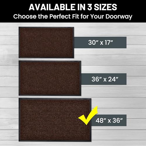 Front Door Mat (48" x 36" / Dark Brown)