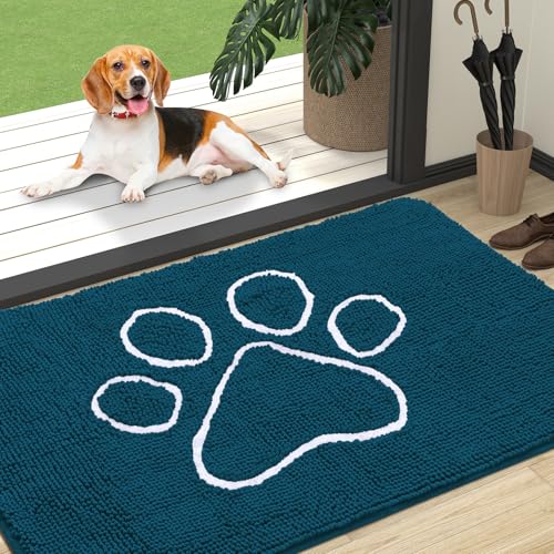 Dog Door Mat for Muddy Paws 47x32 (Atlantic Blue / 47" X 32")