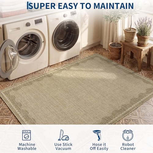 4FT Round Rug (Jute-beige / 4' (Round))