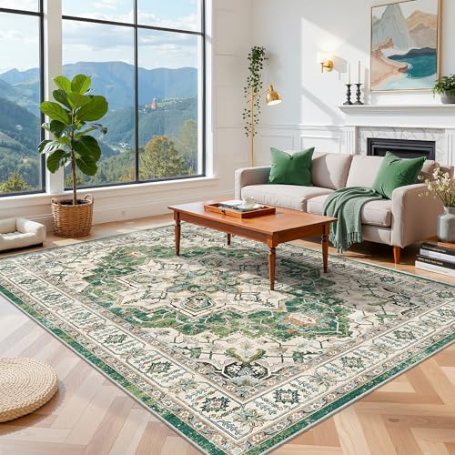 6x9 Area Rugs for Living Room (Green / 6' x 9' (Rectangular))