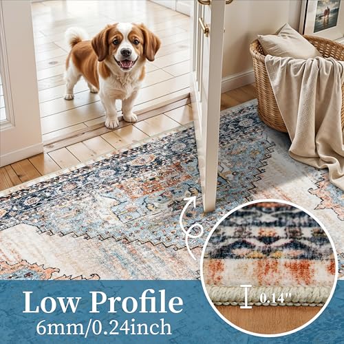 3x6 Hallway Runner Rug (Blue / 3' x 6' (Rectangular))