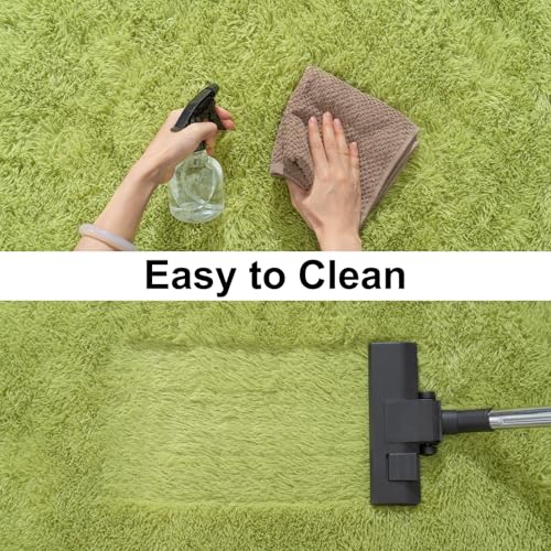 Soft Runner Rugs for Bedroom Hallways (2' x 4' (1 pc) / Grass Green)