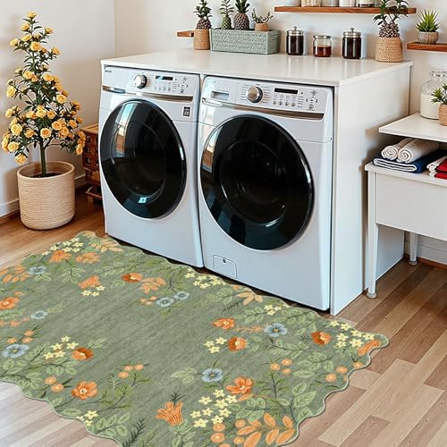 Floral Outdoor Rug (Floral - Green / 2'4" x 3'7" (Rectangular))