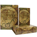 Decorative Book Boxes World Map Pattern Antique Book Invisible box with Magnetic cover (Map)
