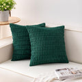 Pack of 2 Corduroy Decorative Throw Pillow Cover 26x26 Inch (Blackish Green / 26" x 26" (Pack of 2))