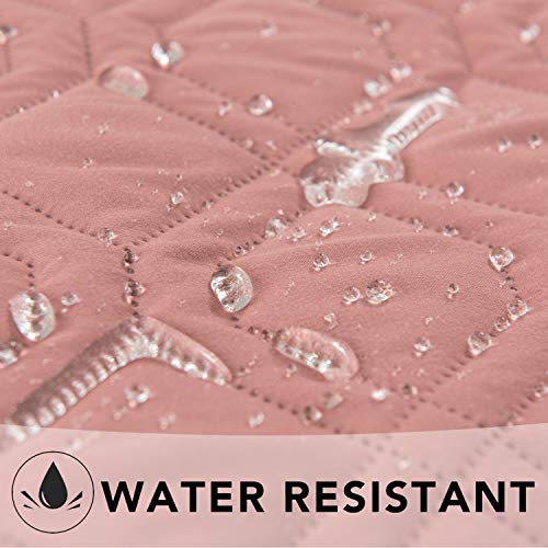 Waterproof Dog Bed Cover Pet Blanket for Furniture Bed Couch Sofa Reversible (82x82 Inch (Pack of 1) / Pink+burgundy)