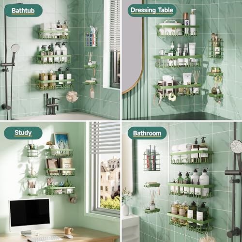 Rustproof & Waterproof Shower Caddy 6 (Green)