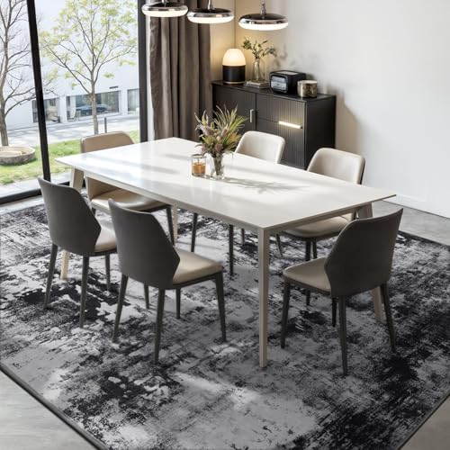 5x7 Area Rugs for Living Room (03-black Grey / 5' x 7' (Rectangular))