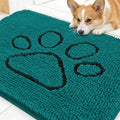 Dog Door Mat for Muddy Paws 30x20 (Lake Blue / 30" X 20")