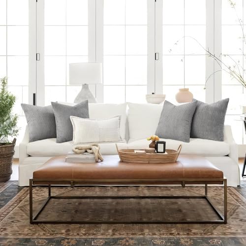 Decorative Grey Throw Pillow Covers Cushion Cases (Lightgrey / 16" x 16" (Pack of 4))