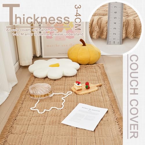 Couch Covers for Dogs Washable (Light Brown / 27.6" X 59")