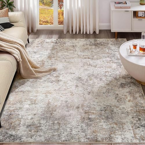 9x13 Area Rug Living Room Rugs Washable Neutral Brown Grey Carpet (Brown Grey / 9' x 13' (Rectangular))