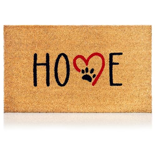 Coir Welcome Mat (Dog Footprints / 17x29)