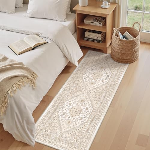 2x5 Rug Runners for Hallways Non Slip (Cream/Beige / 2' x 5' (Runner))