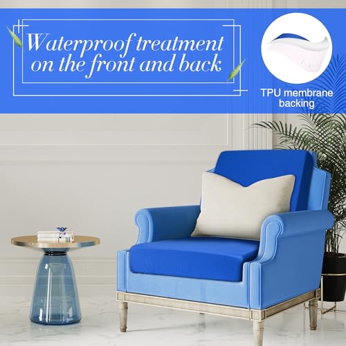 4 Pcs Stretch Cushion Covers (Royal Blue / Seat Cover)