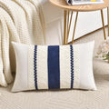 Set of 1 Navy Blue Lumbar Decorative Throw Pillow Covers 16x24 Inch for Couch Bed Sofa Living Room (24" x 16" (Pack of 1) / Navy Blue)