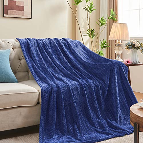 Navy Fleece Twin Blanket (Royal Blue / Twin/Twin XL-60x90 IN)