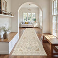 Hallway Runner Rug 2'6''x12' Kitchen Runners Vintage (Beige/Blue / 2'6" x 12' (Runner))