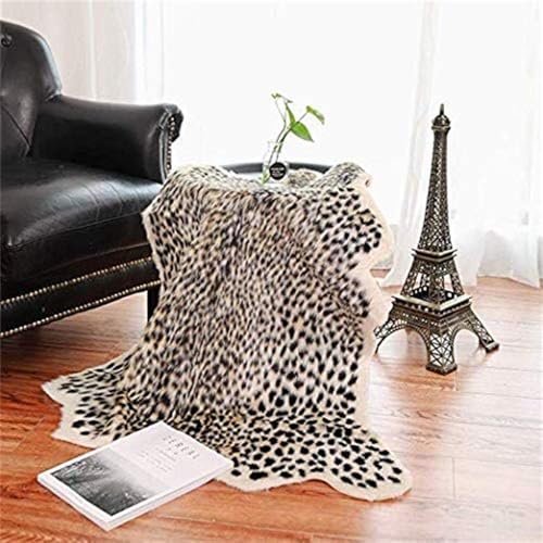 Leopard Print Rug (Beige+black Leopard Print - 40x37inch)