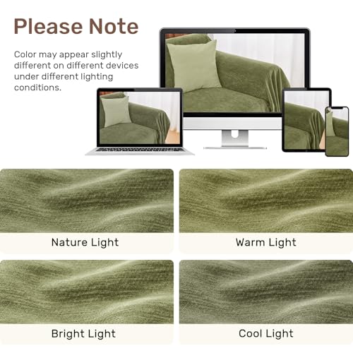 2 Pieces Sectional Couch Covers L Shaped Cover XL Green (Green / 71"×110"+71"×118")
