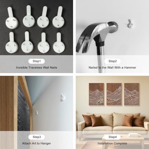 Line Style Mountain Framed Canvas Wall Art Set (Line Style Mountain Wall Art / 24"L x 36"W)