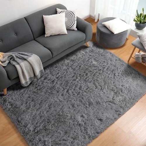 Grey Rugs for Kids Bedroom Dorm (Grey / 3' x 5' (Rectangular))